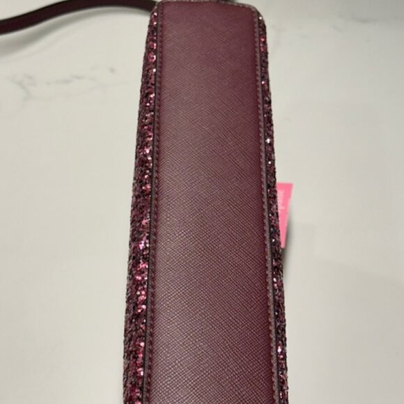 Kate Spade Greta Court Ramey Cherrywood Glitter Shoulder/Crossbody Bag NWT! - Picture 5 of 8